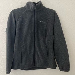 Dark gray Columbia fleece zip up jacket